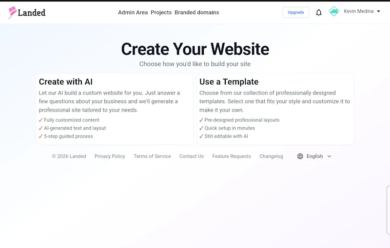 Landed.net AI Site builder with MCP screenshot 4