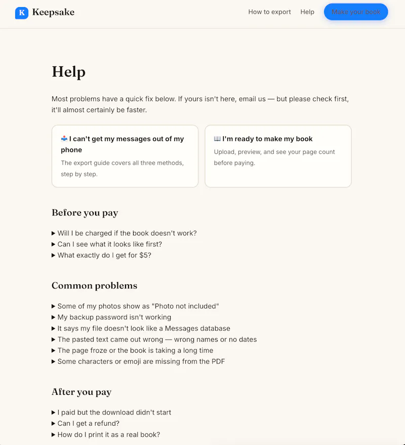 Keepsake screenshot 3