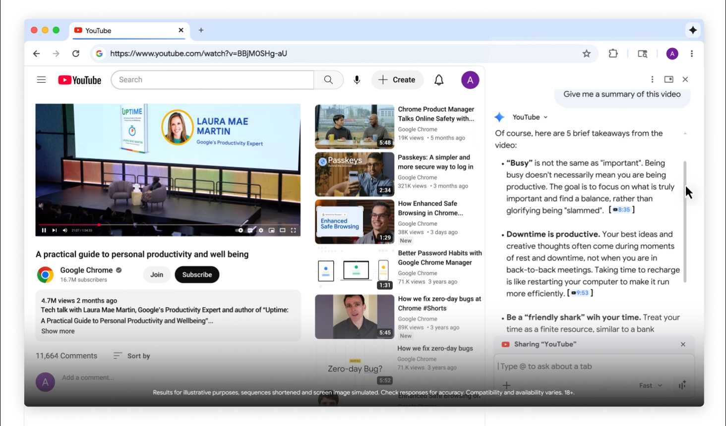 Google Gemini in Chrome gallery image