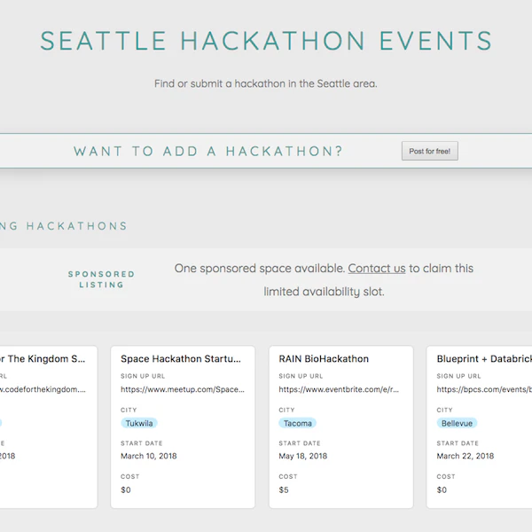 Seattle Hackathons