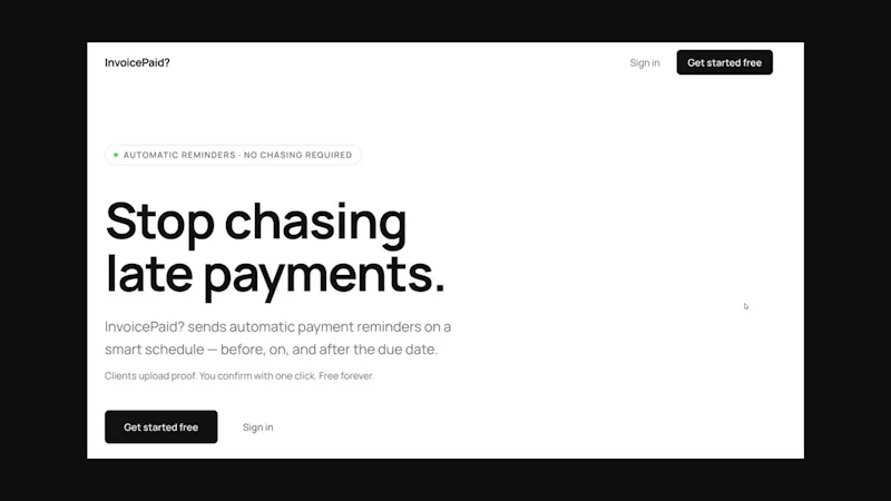 InvoicePaid? screenshot 1 (video preview)