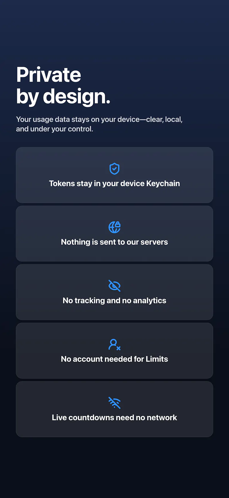 Limits screenshot 8