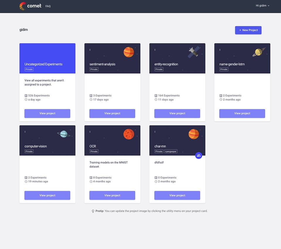 Comet.ml gallery image