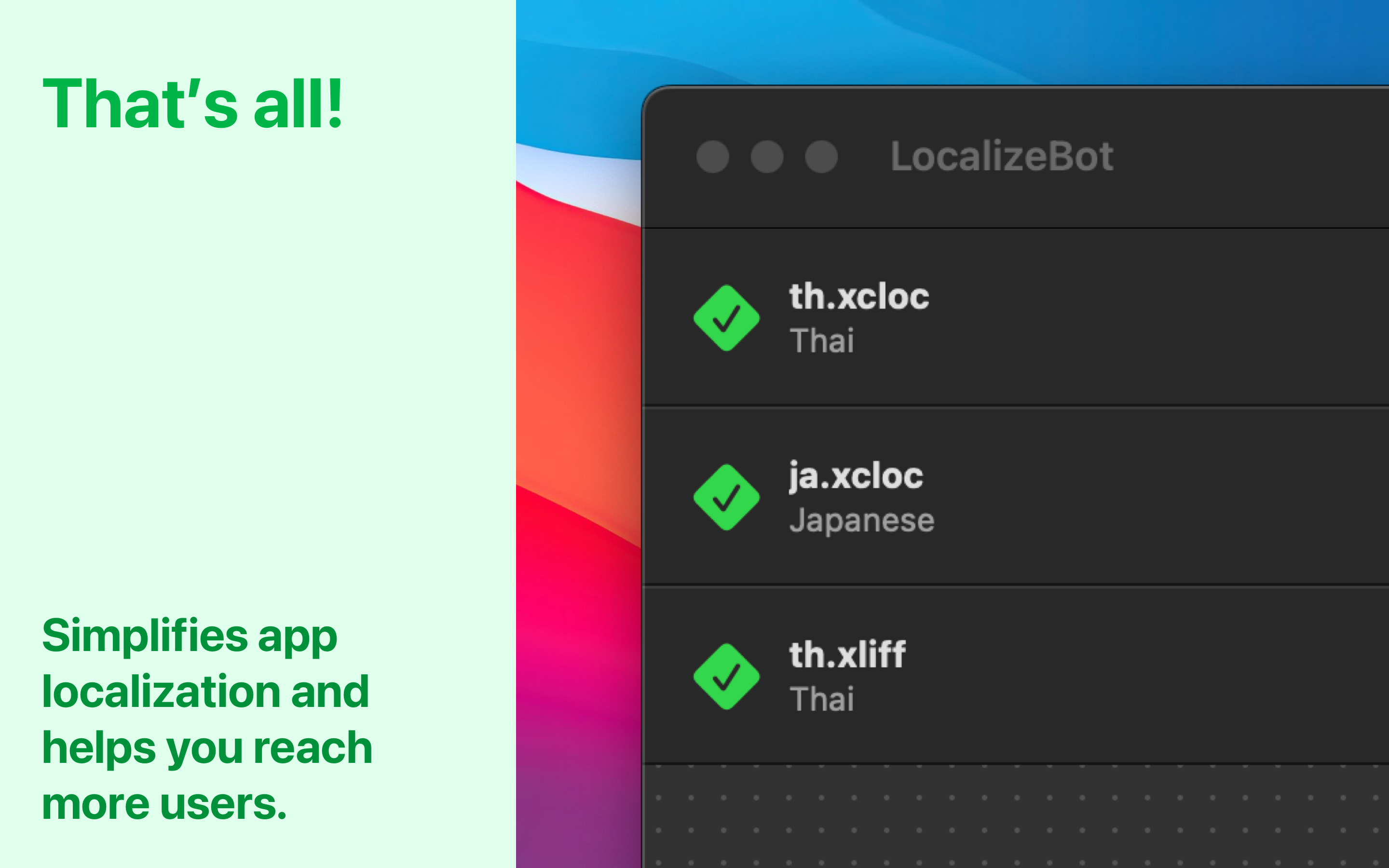 وسائط TOLDIZEBOT - ترجمة تطبيق iOS في 1 انقر 4