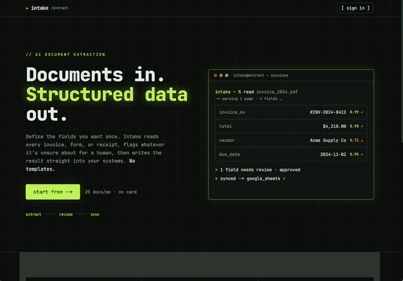 Intake screenshot 5