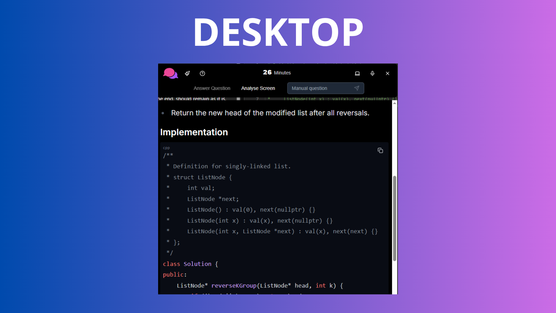Hiintly - Main screenshot showing features and interface