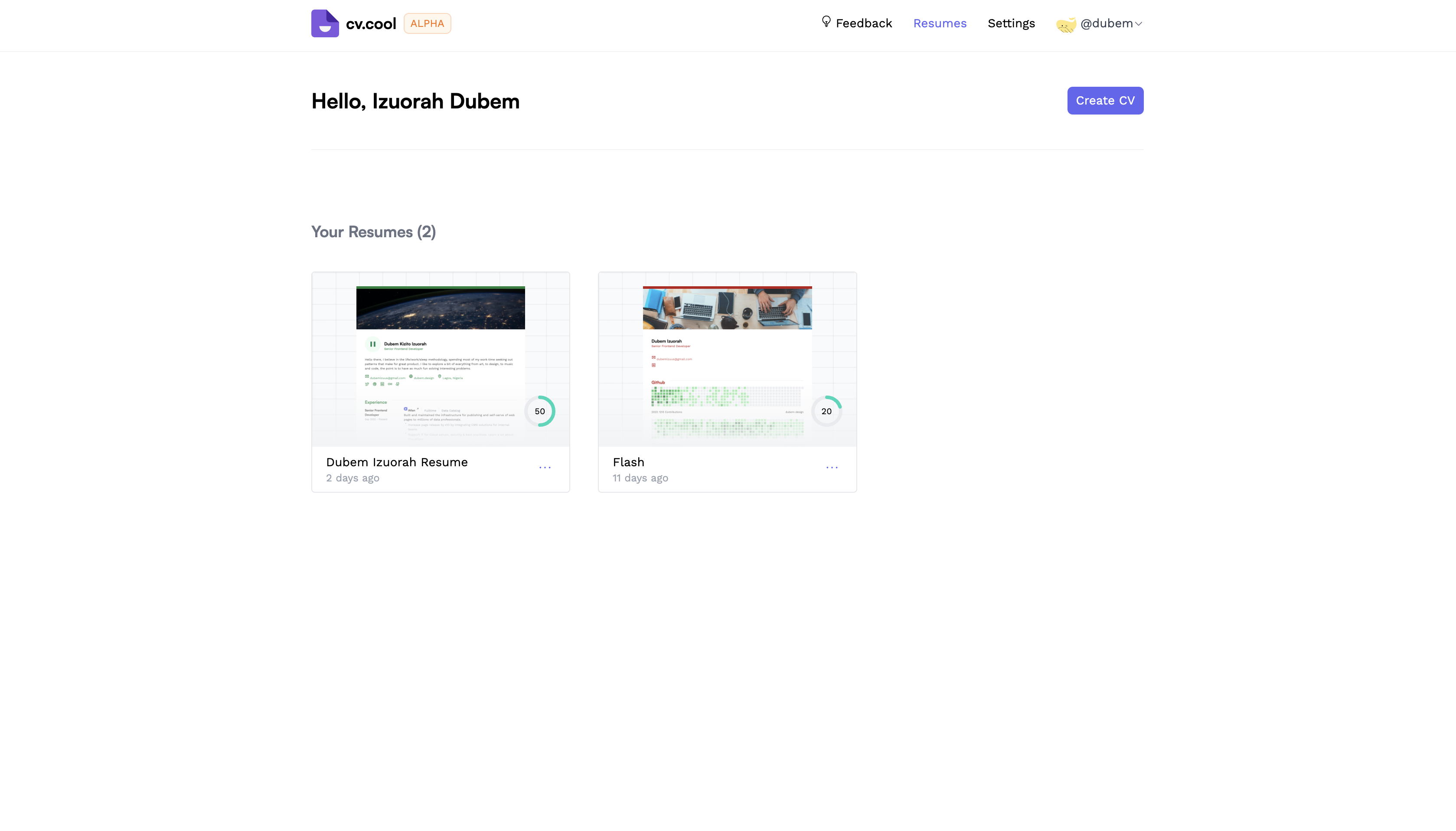 Media CV Cool (Alpha) - Nhà sản xuất sơ yếu lý lịch miễn phí 2