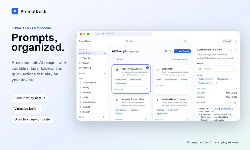 PromptDock screenshot 1