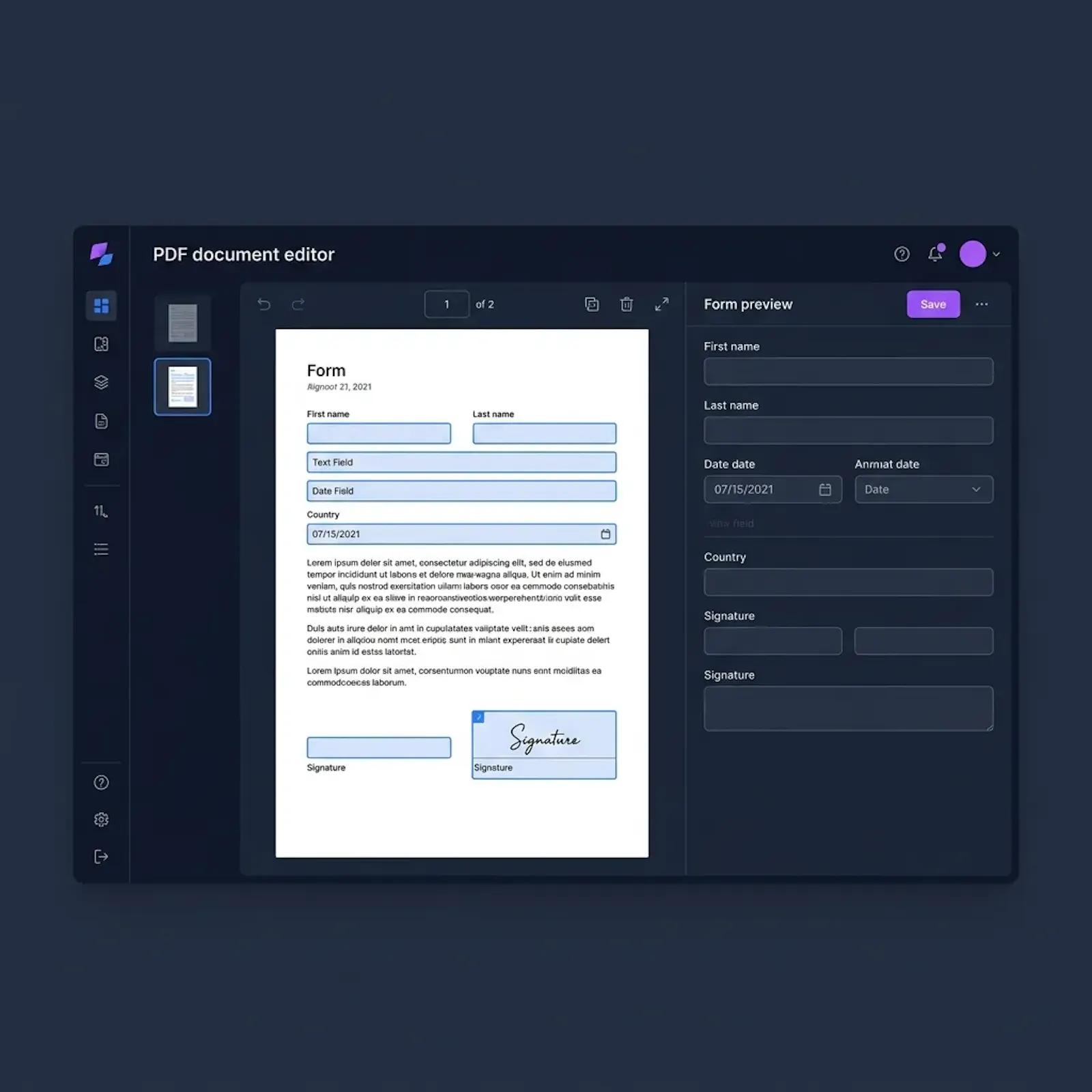 pdf to form screenshot 1