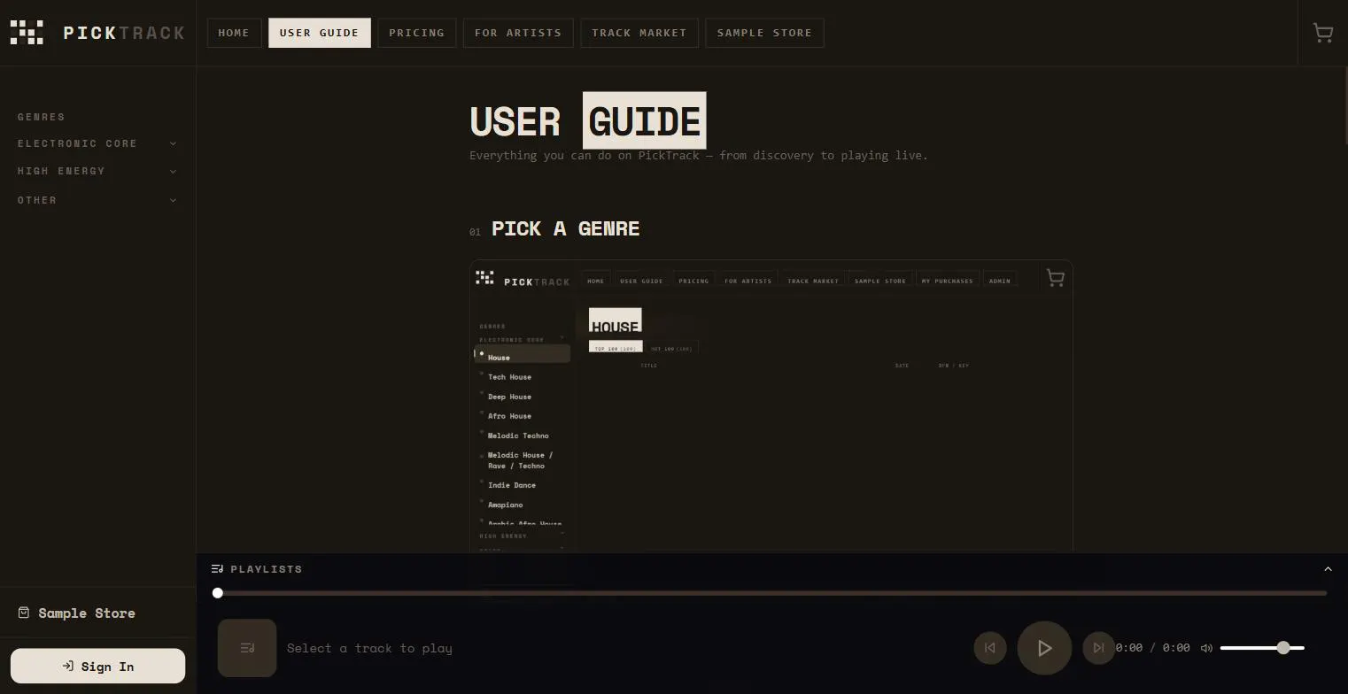PickTrack — Music Discovery for DJs gallery image