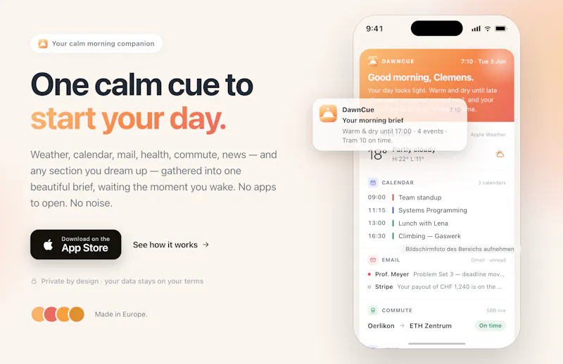 DawnCue screenshot 1
