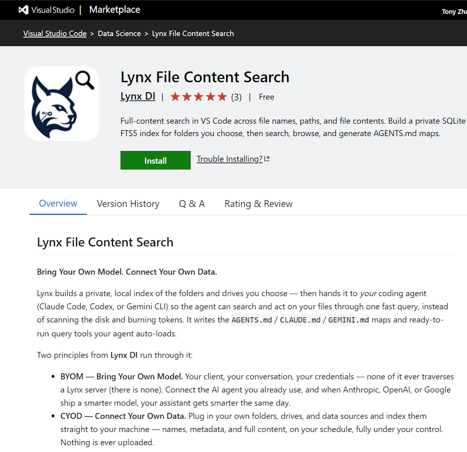 LynxDI File Search screenshot 1