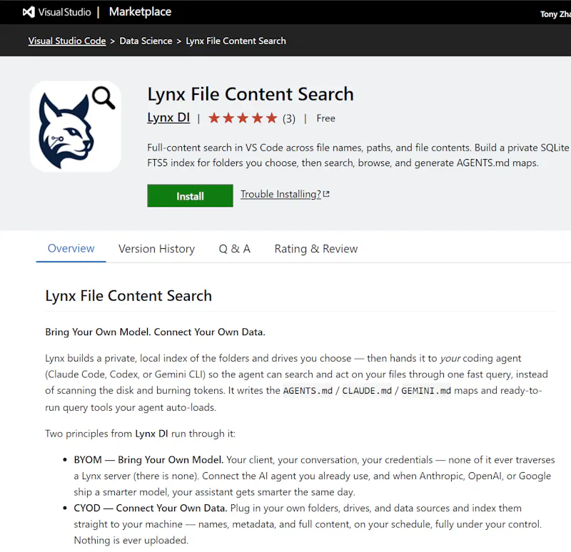 LynxDI File Search screenshot 1