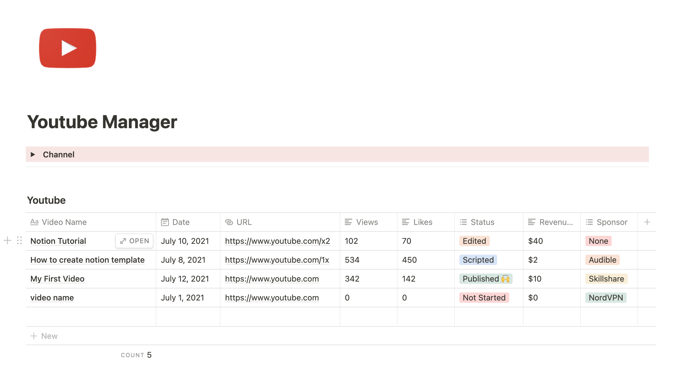 Youtube Manager gallery image