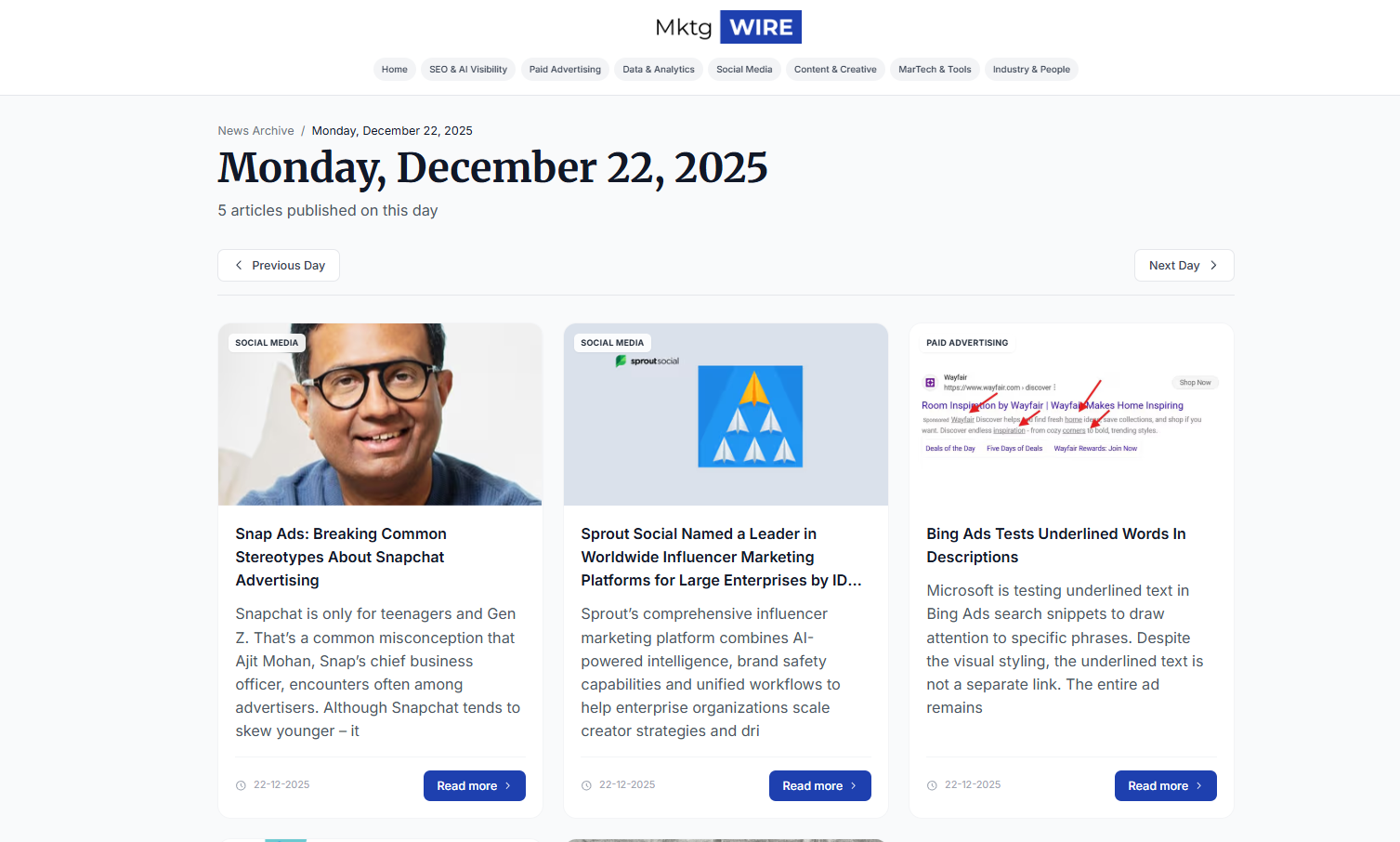 MktgWire - Screenshot 4 showing product features and functionality