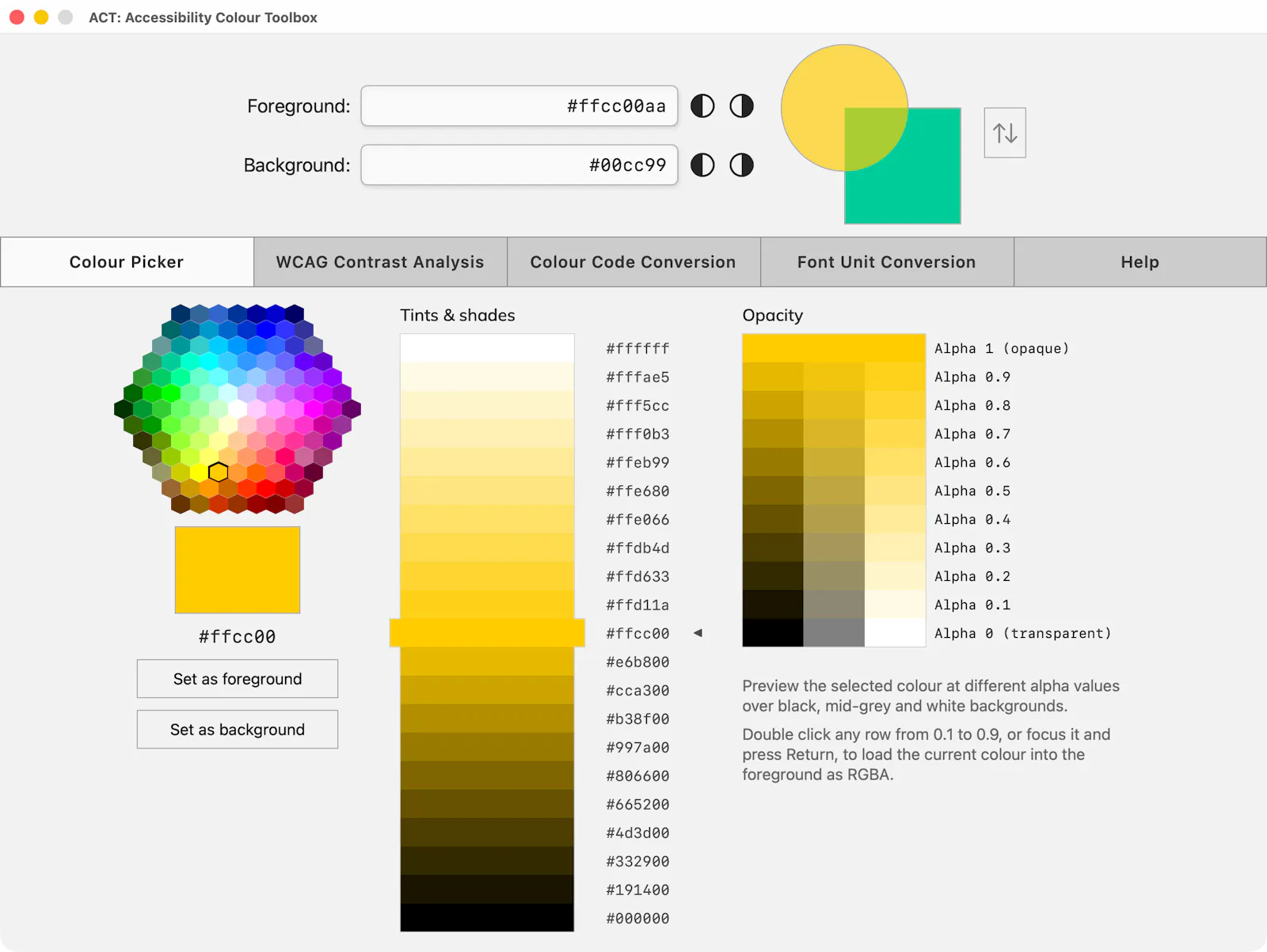 ACT screenshot 1