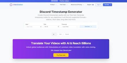Discord Timestamp Generator gallery image