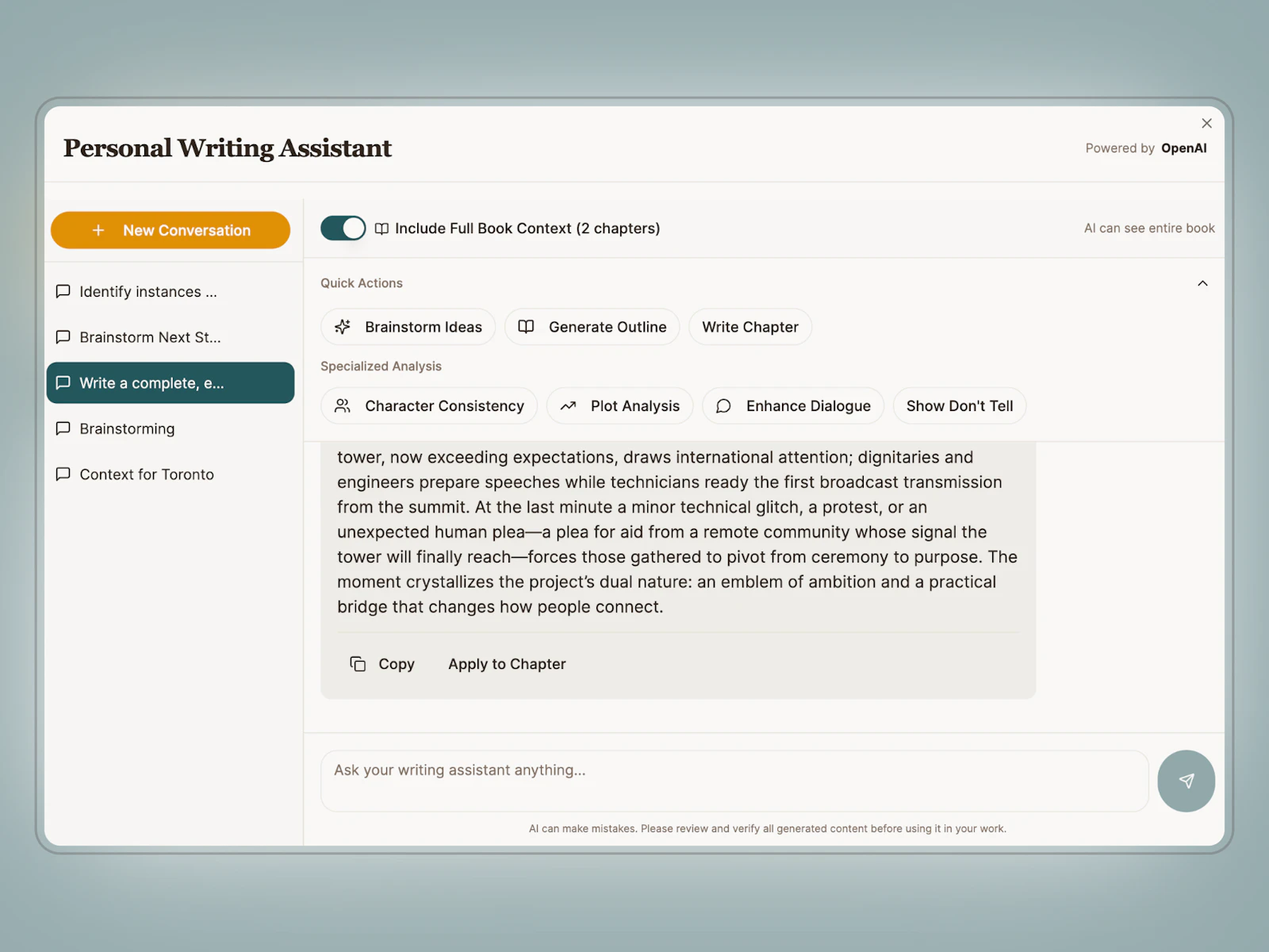 WriterCasa screenshot 2