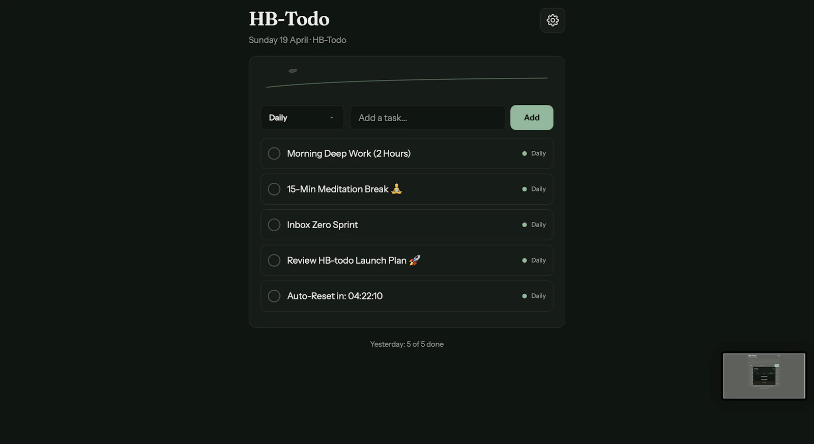 HB-Todo screenshot 2