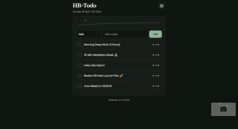 HB-Todo screenshot 2