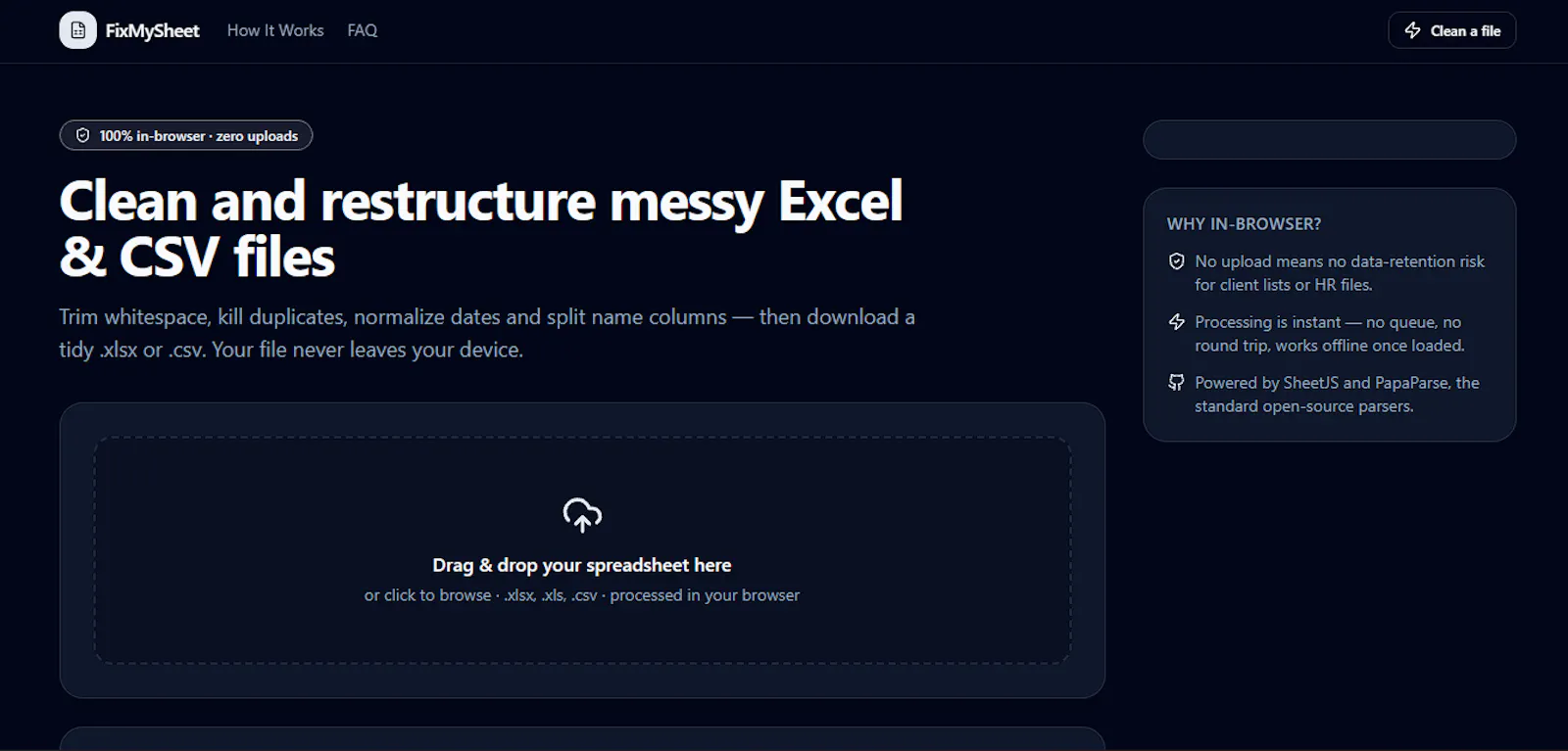 FixMySheet screenshot 2