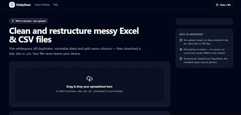 FixMySheet screenshot 2