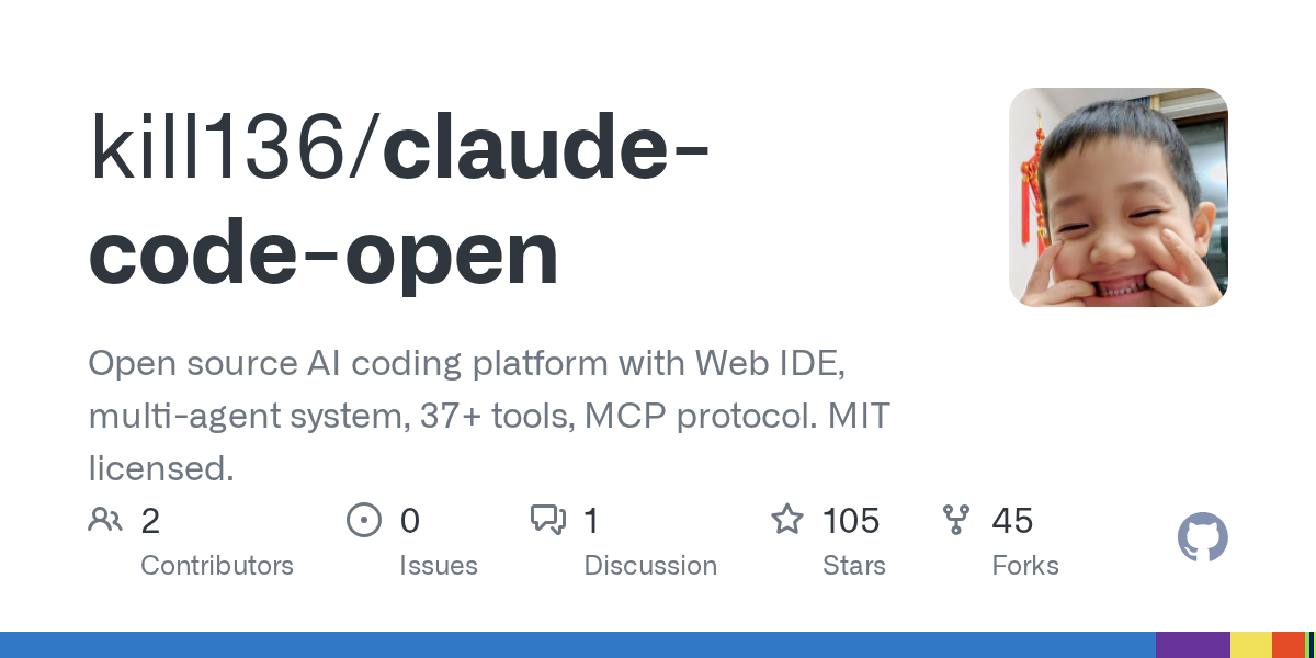 Claude Code Open - Main product screenshot demonstrating key features and user interface