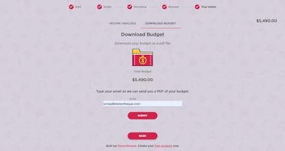 Music Project Budget Calculator gallery image