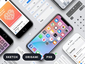 Facebook iOS 11 GUI for Origami, Sketch, and Photoshop gallery image