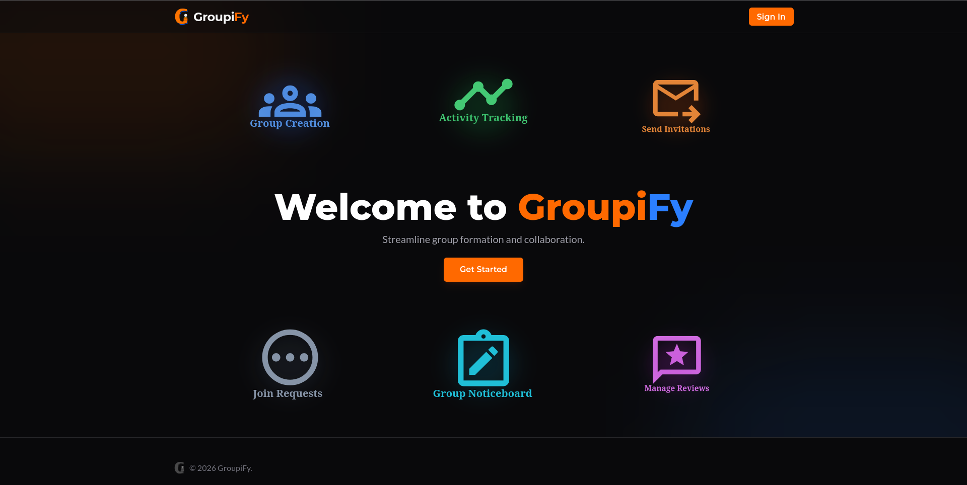 GroupiFy - Main product screenshot demonstrating key features and user interface
