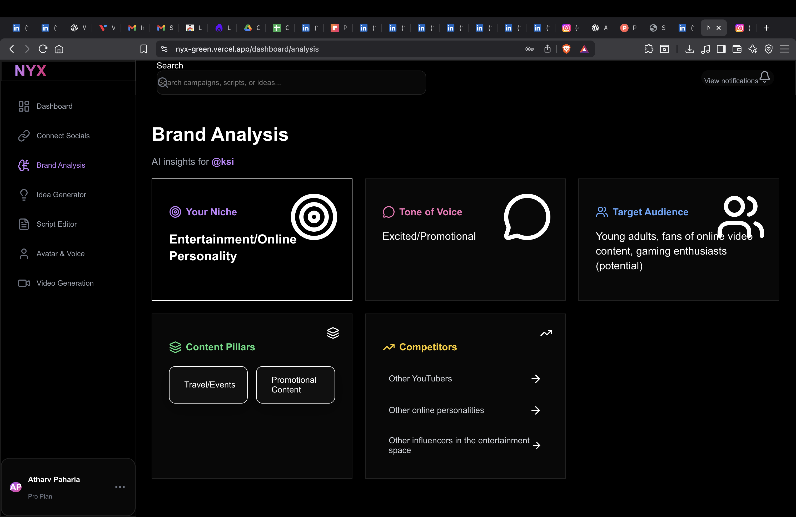 NYX - Screenshot 2 showing product features and functionality