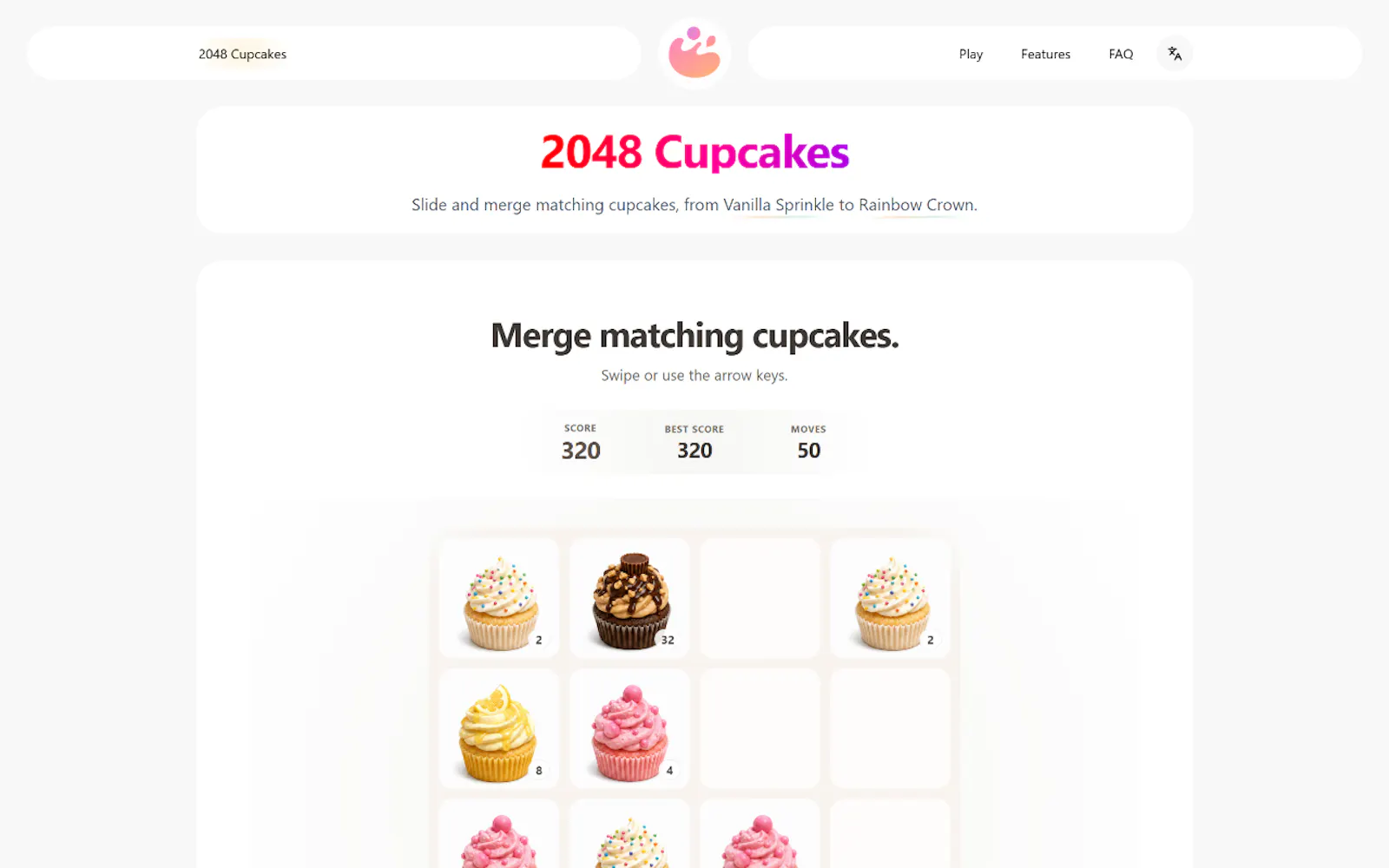 2048 Cupcakes screenshot 1