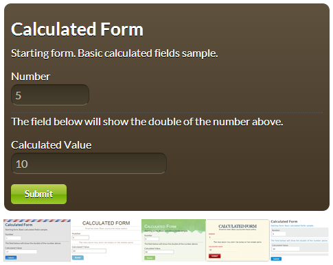 Calculated Fields Form gallery image