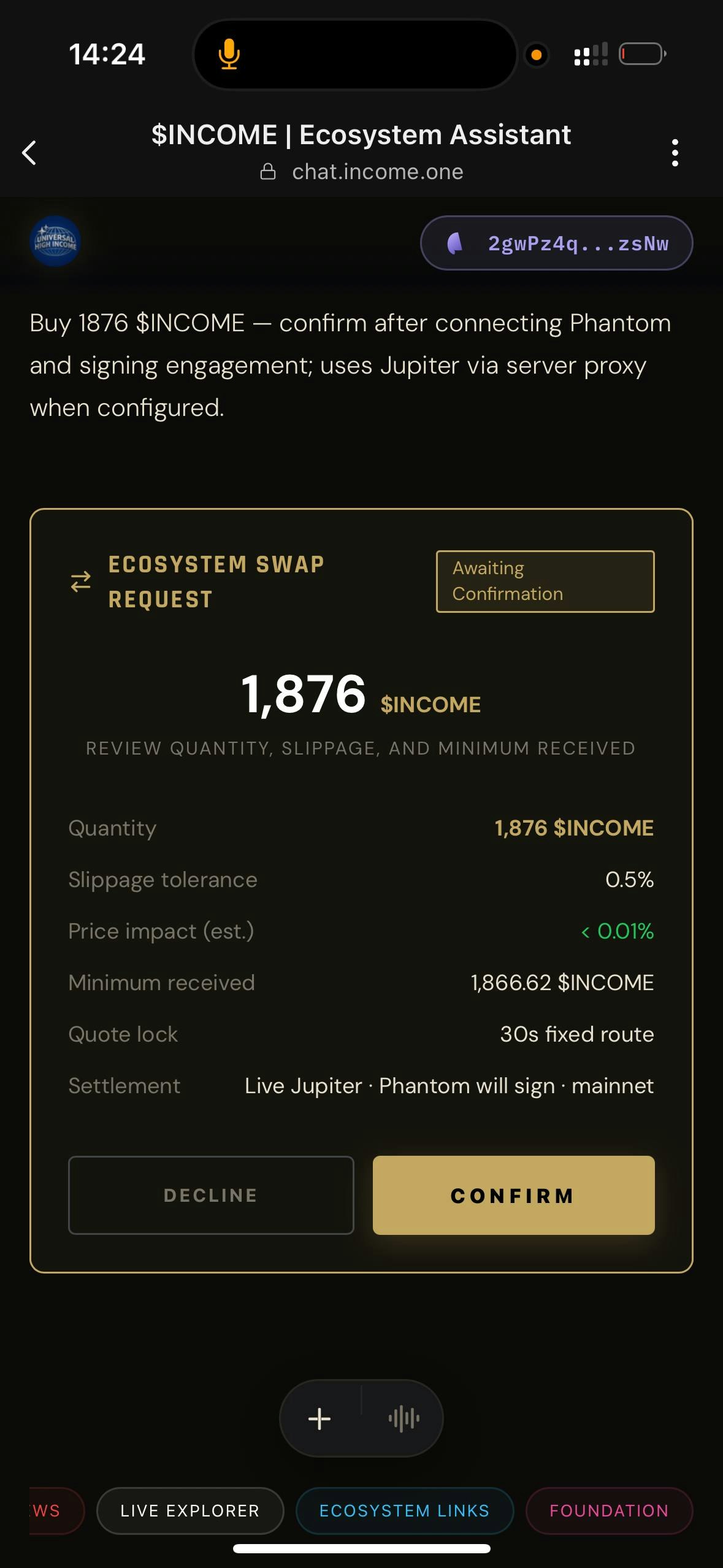 $INCOME gallery image