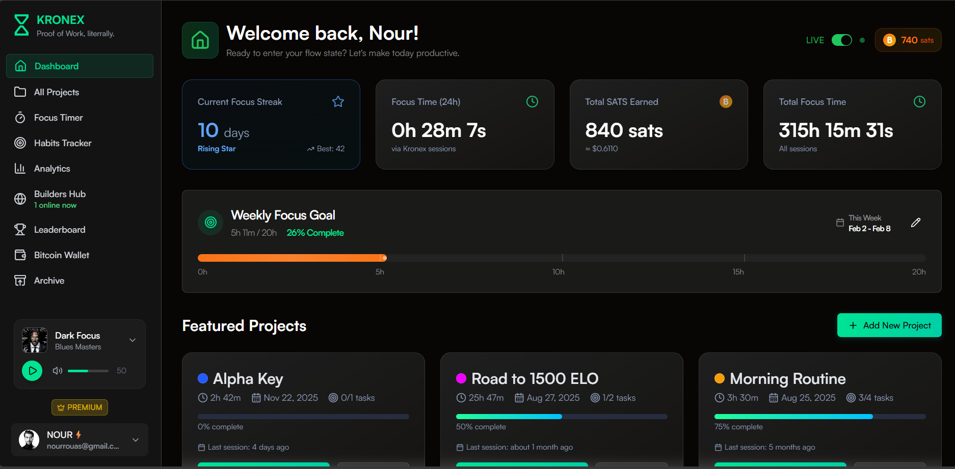Kronex - Main product screenshot demonstrating key features and user interface