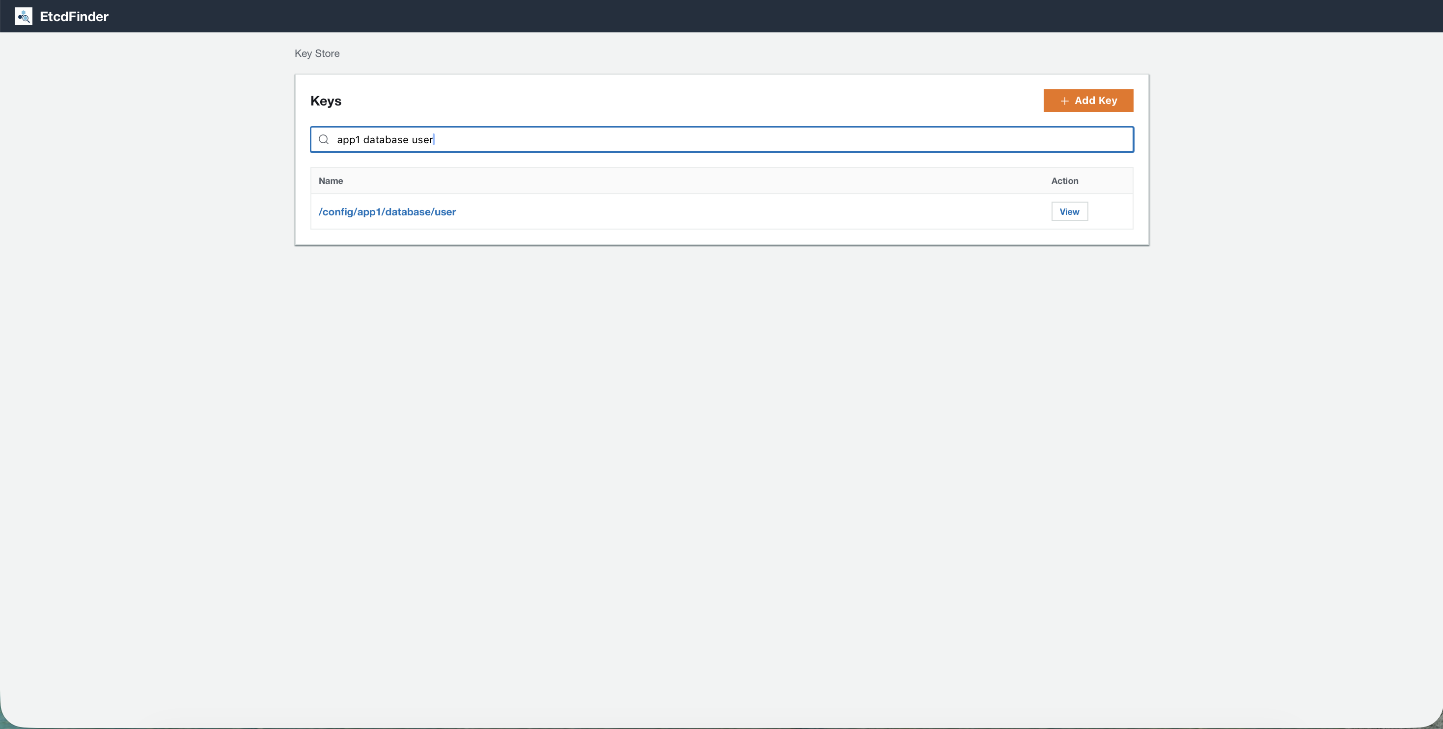 EtcdFinder - Screenshot 2 showing product features and functionality