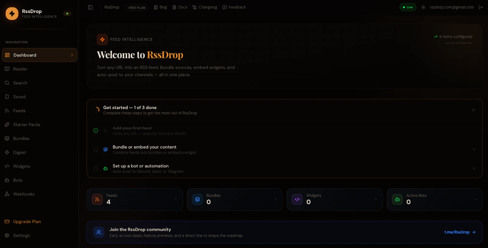 rssdrop.com screenshot 1