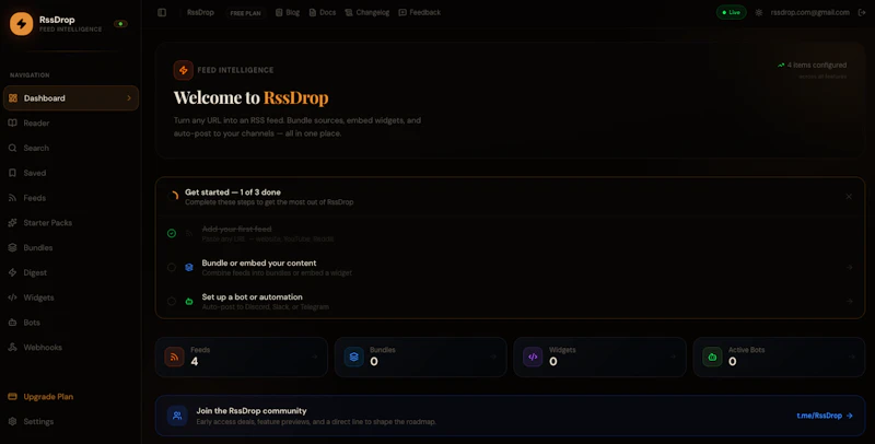 rssdrop.com screenshot 1