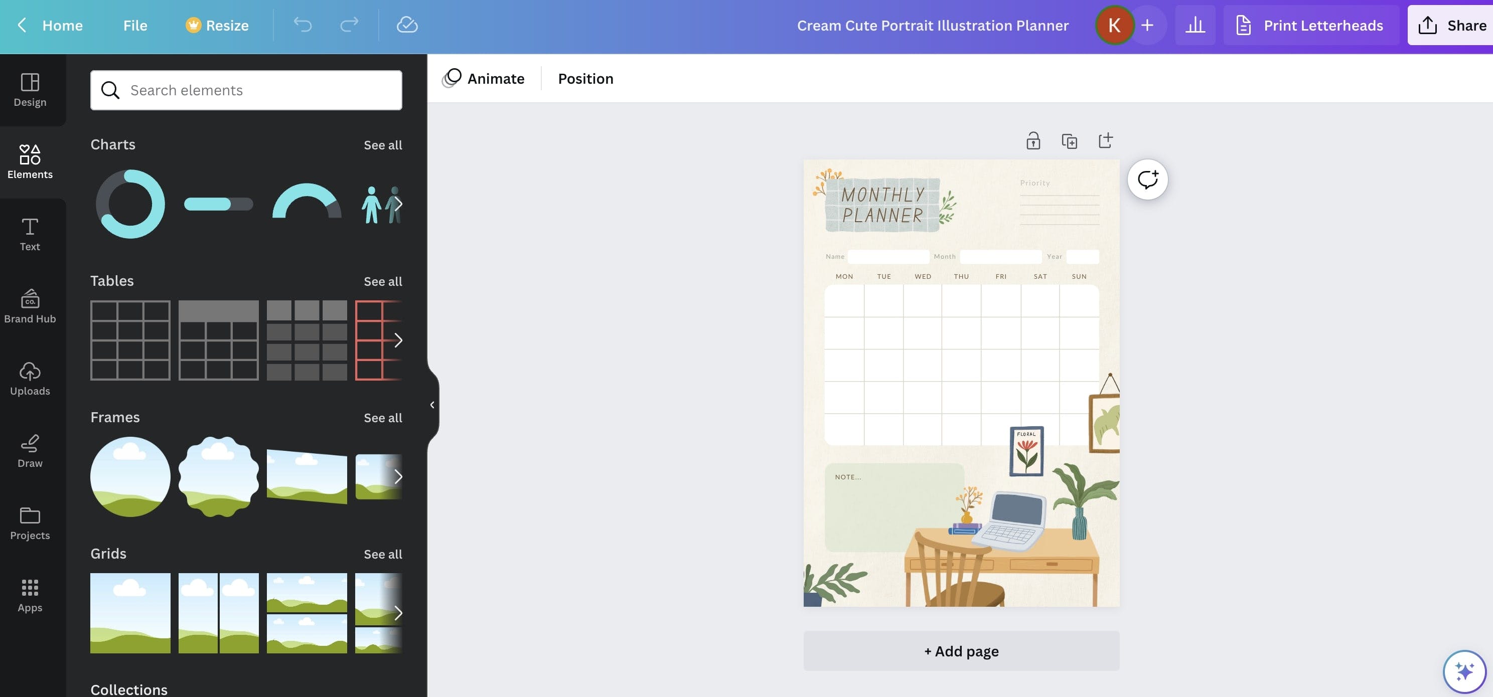 You can add or change shapes and frames in your premade template