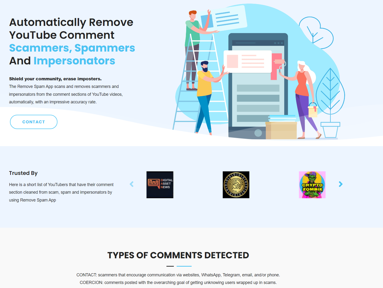 Remove YouTube Spam Comment and Scamers