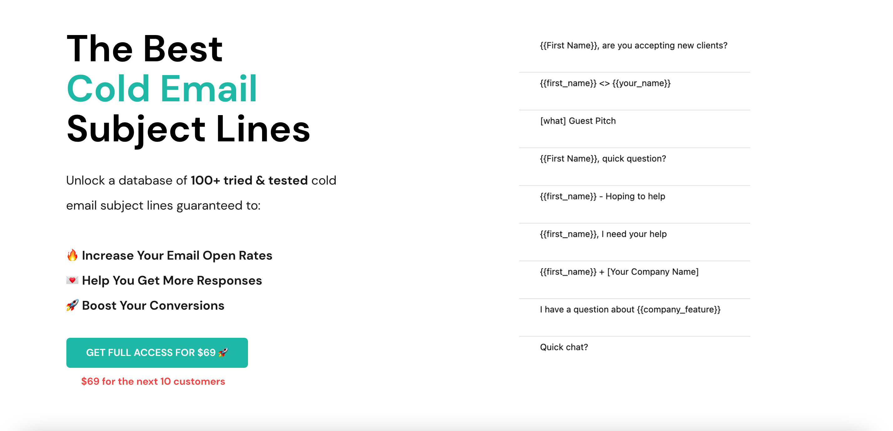 Cold Email Subject Lines gallery image
