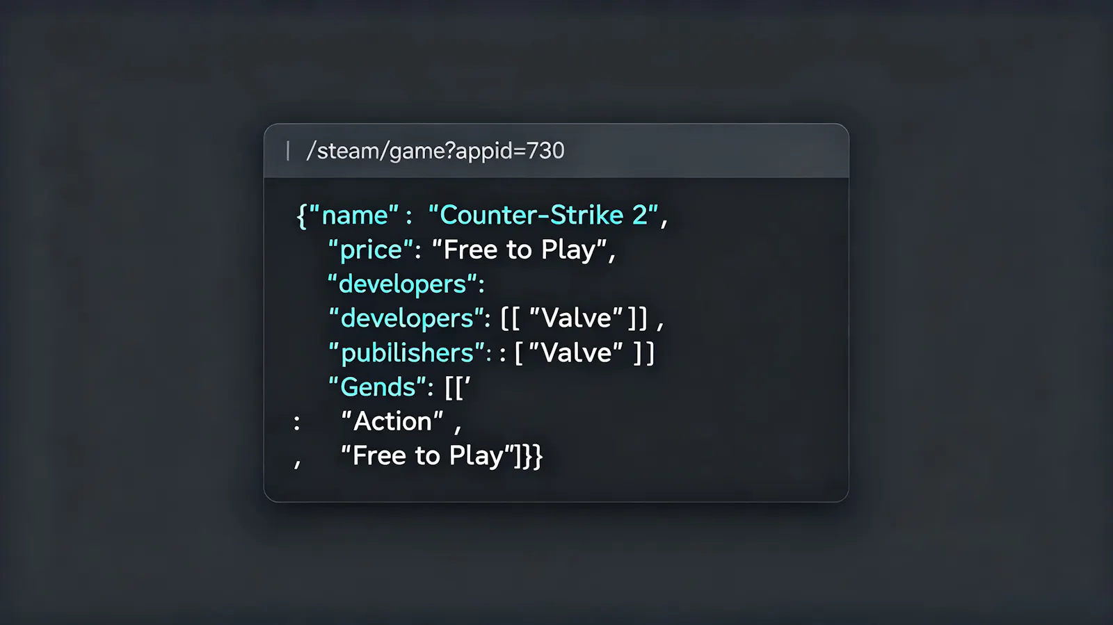 Steam Data API screenshot 2