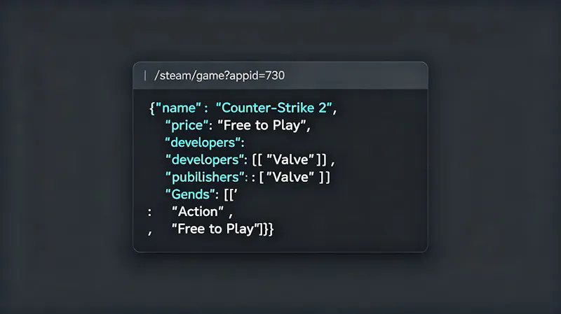 Steam Data API screenshot 2