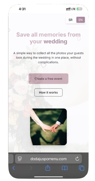 Media Addmemories - Thu thập ảnh cưới và lời chúc từ khách của bạn 1
