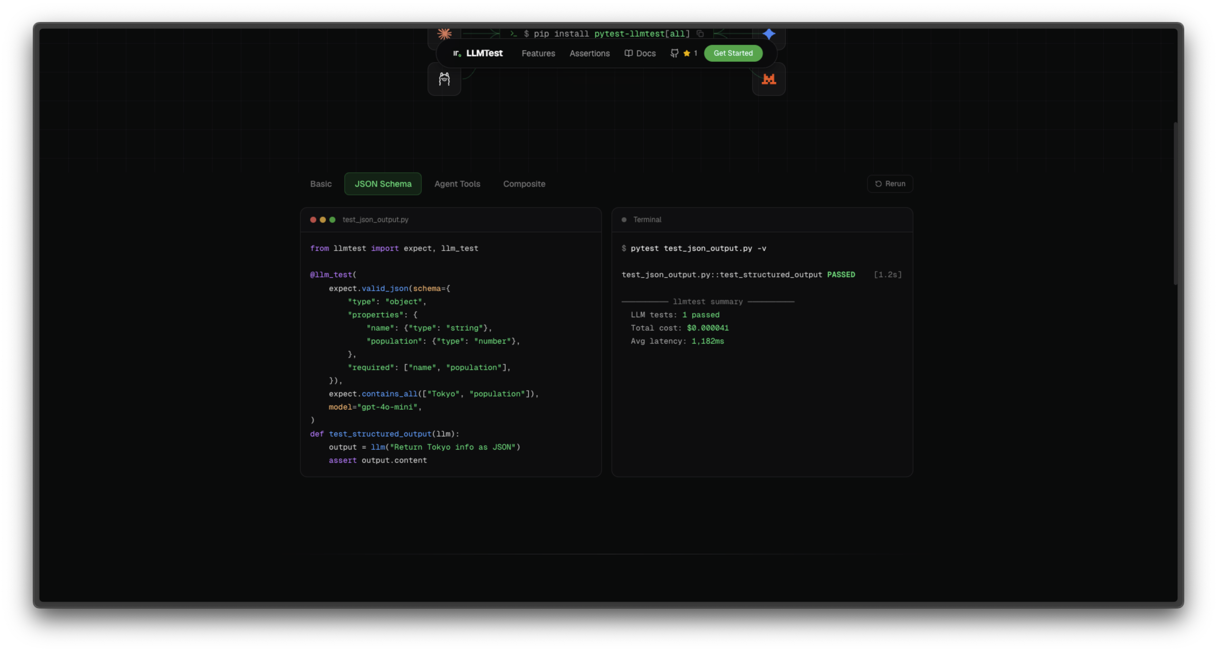 LLMtest - Screenshot 2 showing product features and functionality