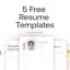 05 Free Resume Templates