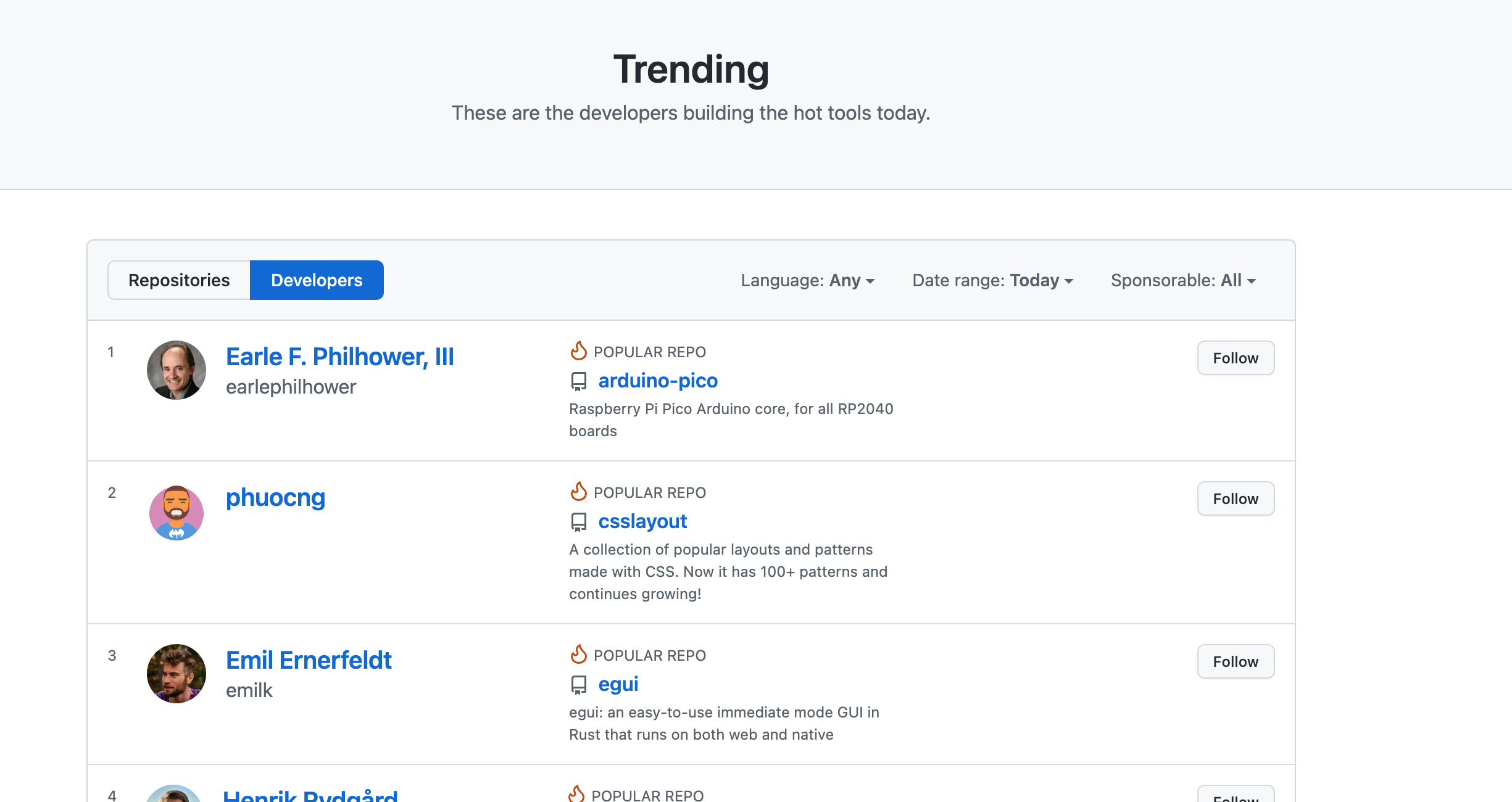 Média Gittrends - Découvrez quand vous avez tendance sur github 4