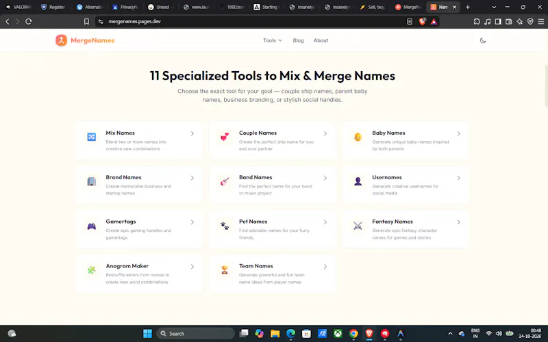 MergeNames screenshot 3