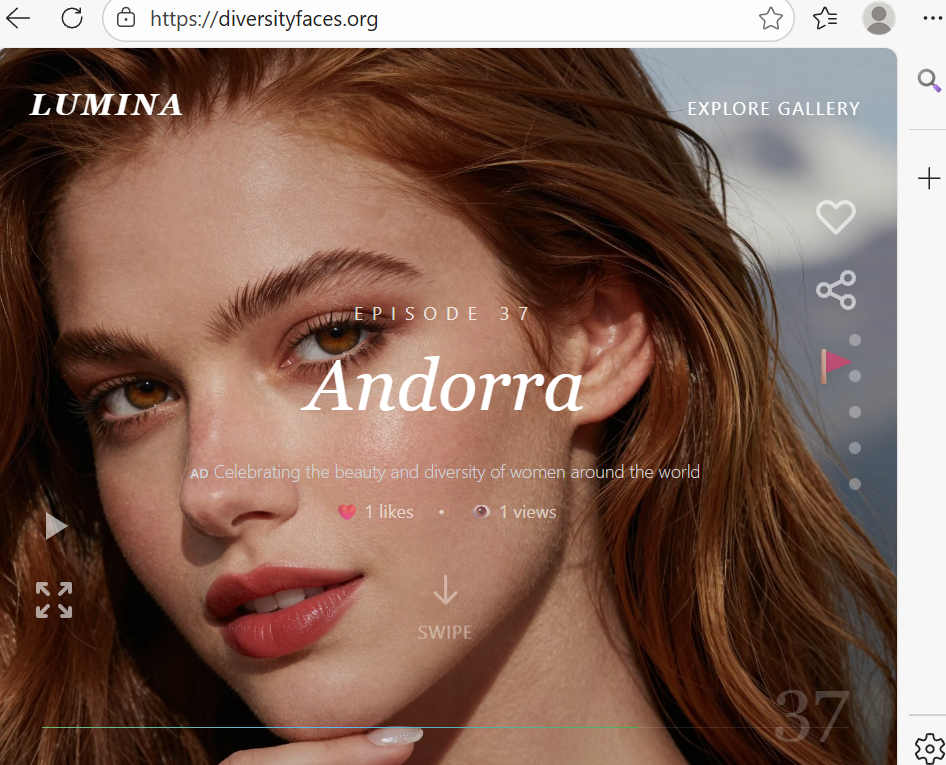  DiversityFaces / LUMINA Gallery - Product Hunt launch logo and brand identity