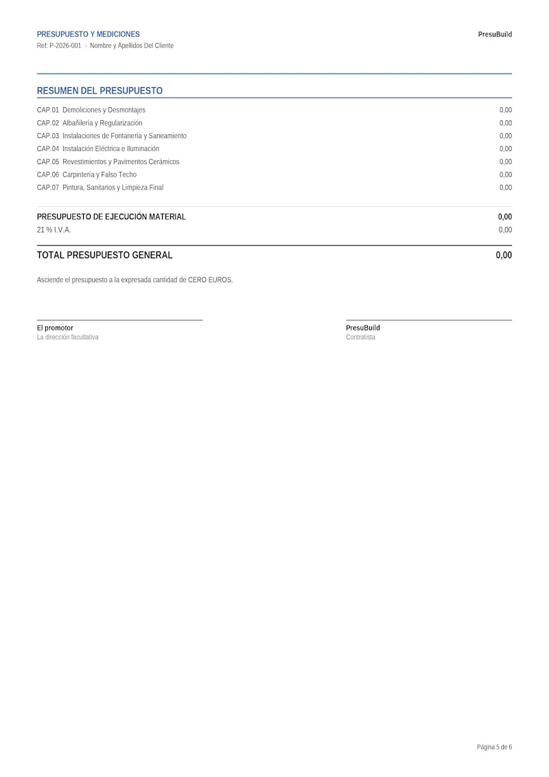 PresuBuild screenshot 3